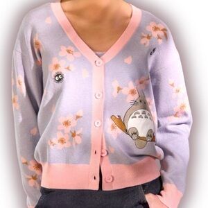 Studio Ghibli My Neighbor Totoro Cherry Blossom Totoro Women's Cardigan